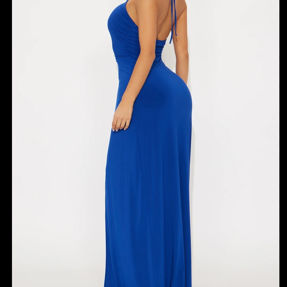 Elegant Blue High Low Dress